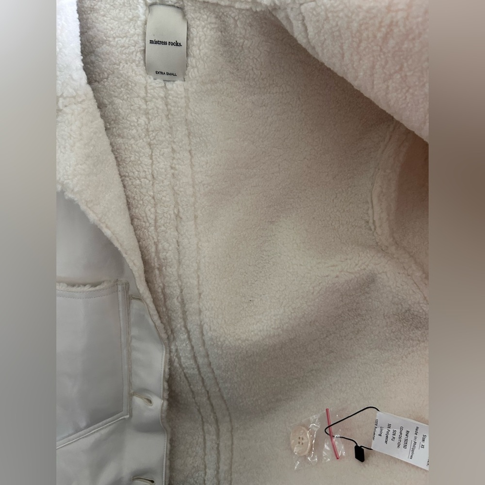 Mistress Rocks Cream Cropped Jacket - Picture 4 of 6